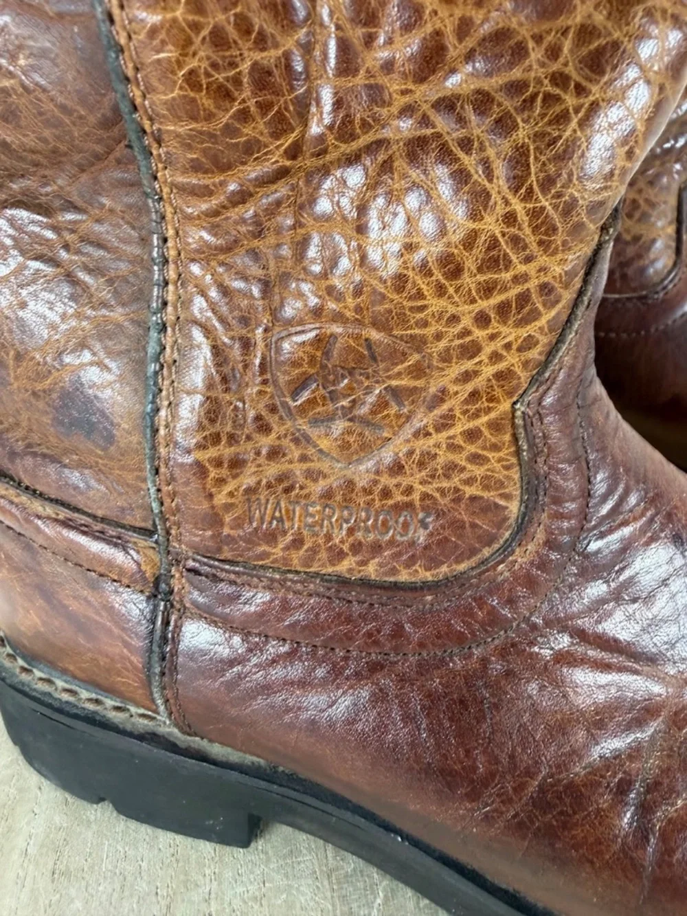Ariat WorkHog 10002385 Waterproof ATS EH Work Boots Men's 10D Brown
